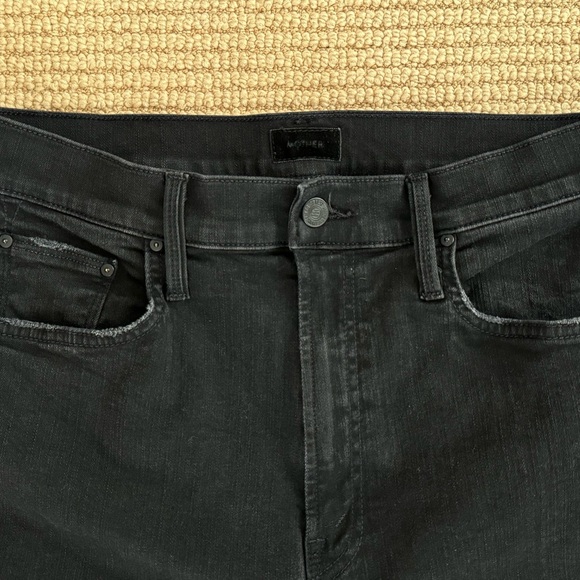 MOTHER high waisted Rider ankle jean - Not Guilty (distressed black) - sz 29 - Picture 8 of 12